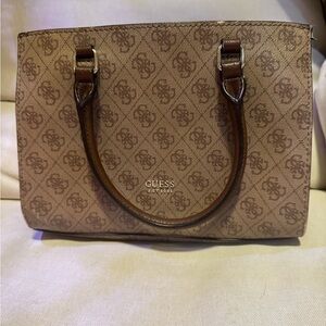 Guess Tan Monogram Tote